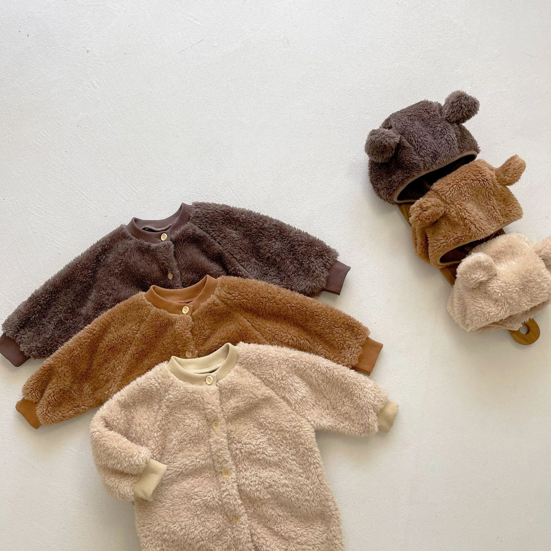 2-Piece Baby Lamb Wool Jumpsuit