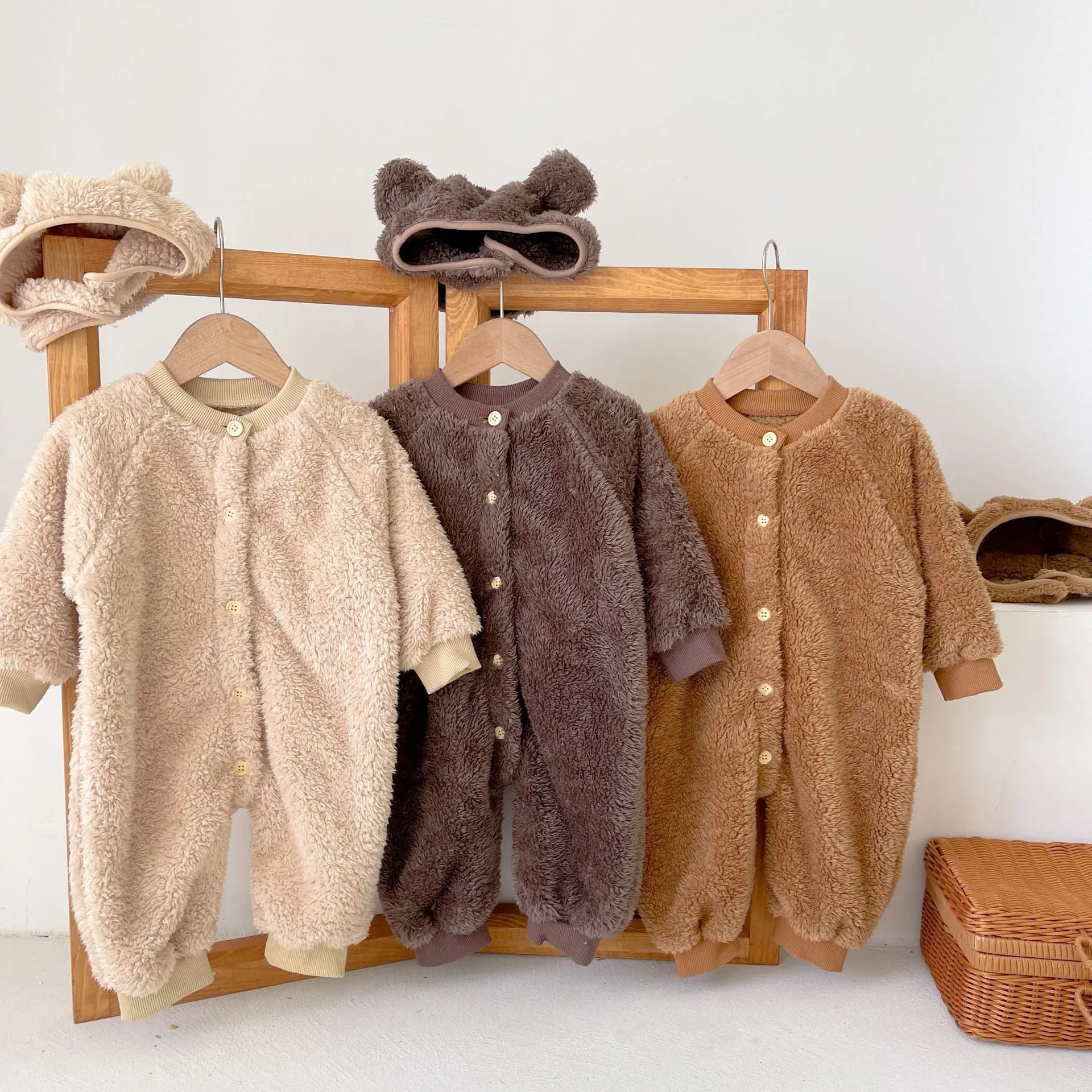 2-Piece Baby Lamb Wool Jumpsuit