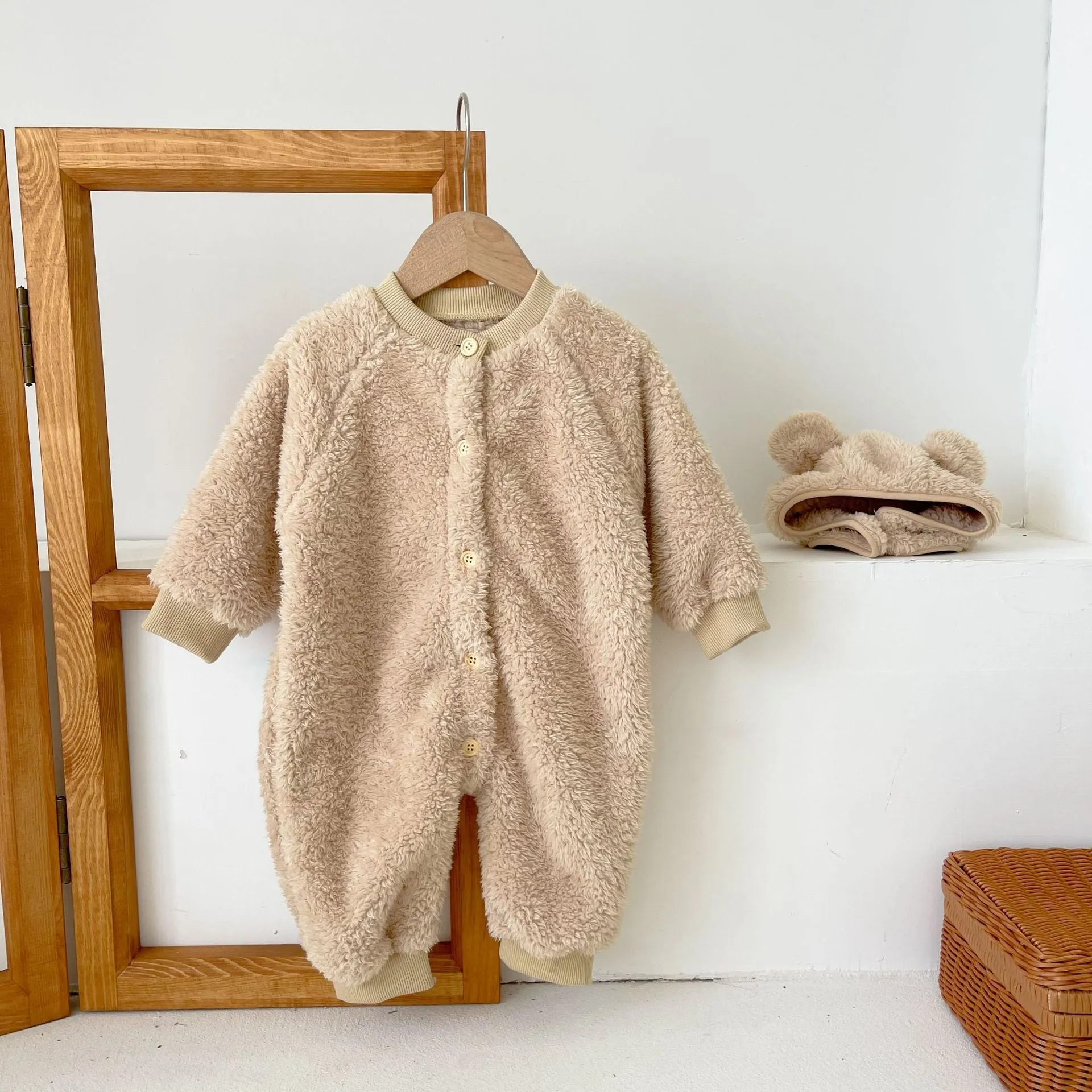 2-Piece Baby Lamb Wool Jumpsuit