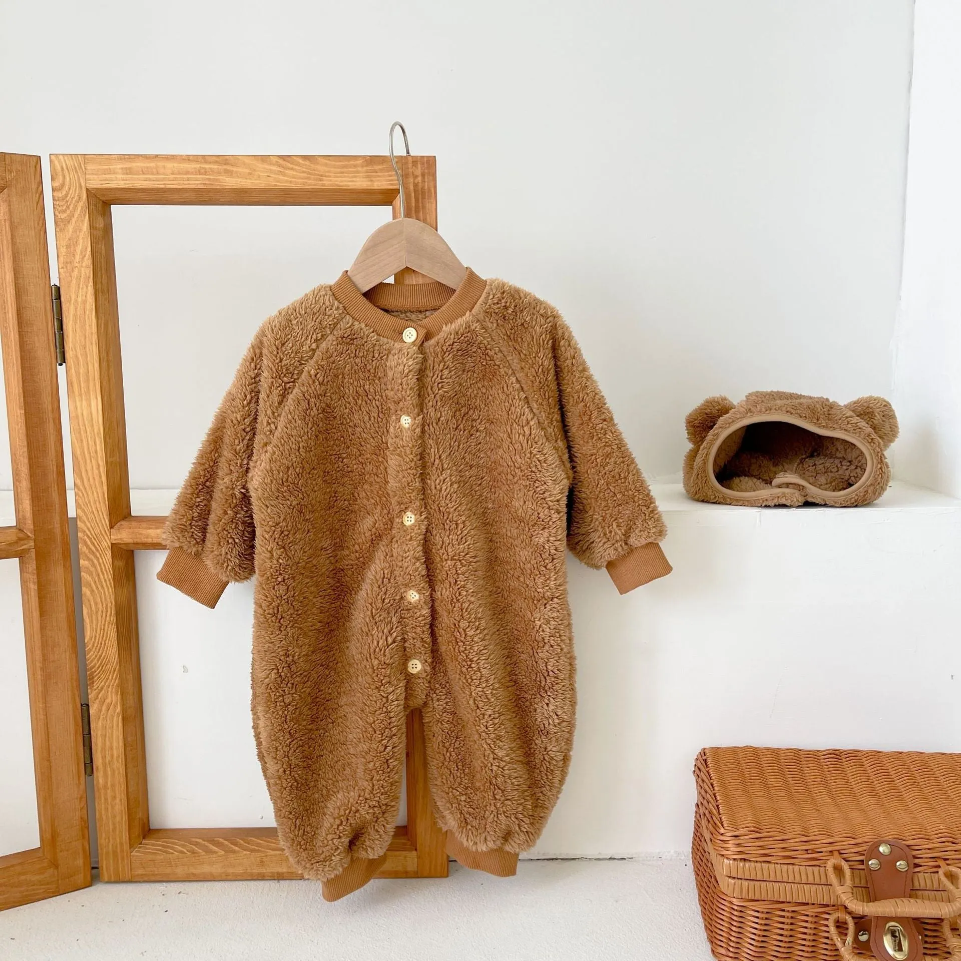 2-Piece Baby Lamb Wool Jumpsuit