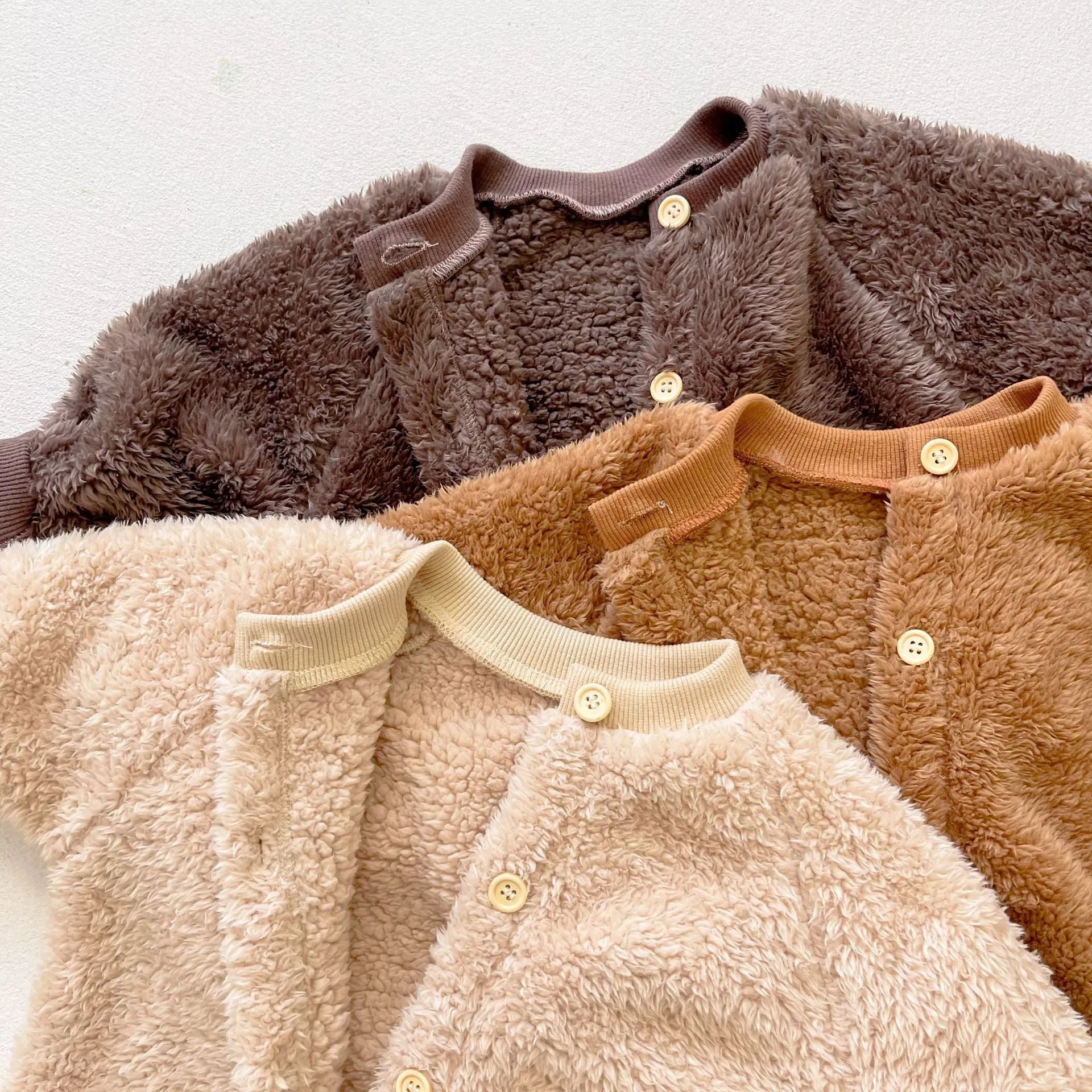 2-Piece Baby Lamb Wool Jumpsuit
