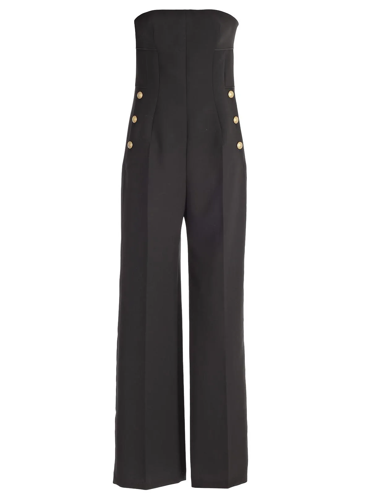 Alberta Ferretti Strapless Buttoned Jumpsuit