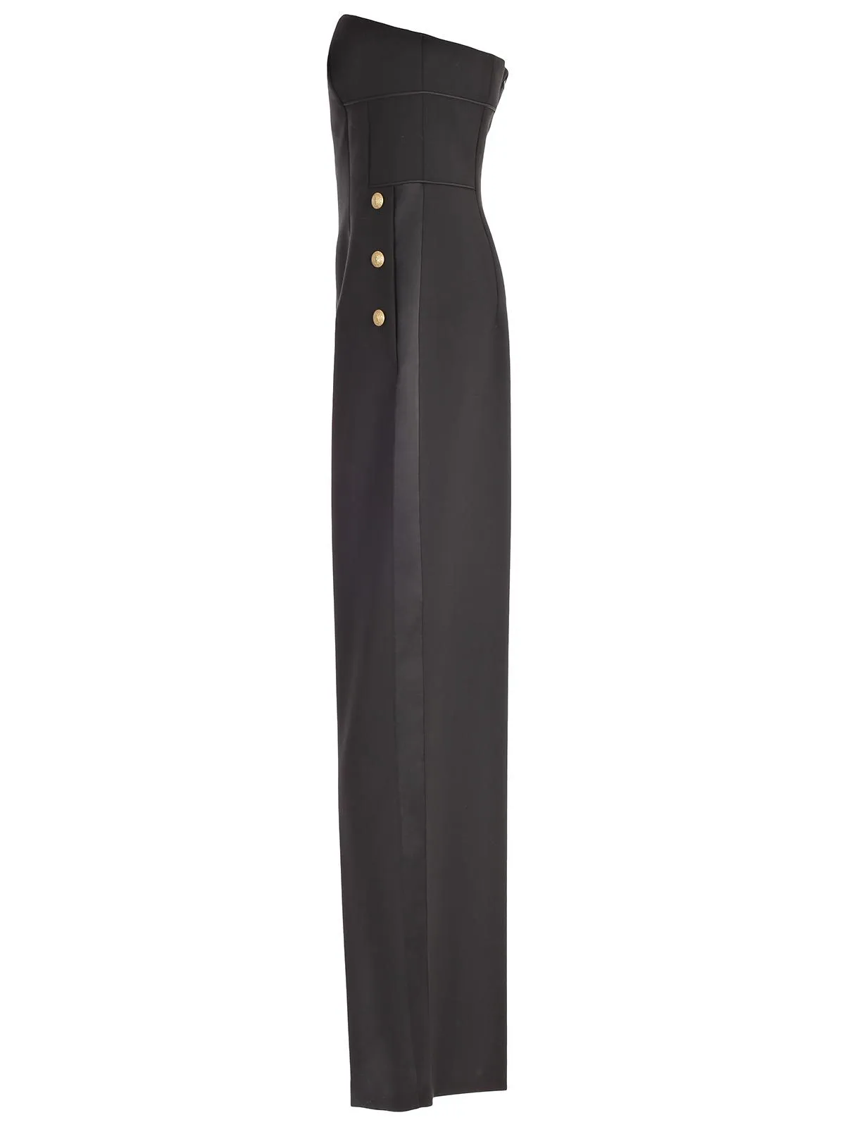 Alberta Ferretti Strapless Buttoned Jumpsuit