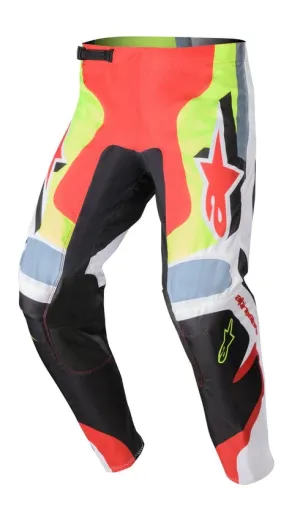Alpinestars 2024 Fluid Agent Black/Mars Red/Yellow Fluo Motocross Pants