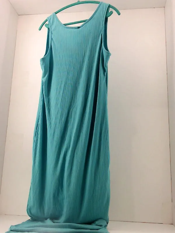 Aqua Blue Sleeveless Maxi Dress XXLarge