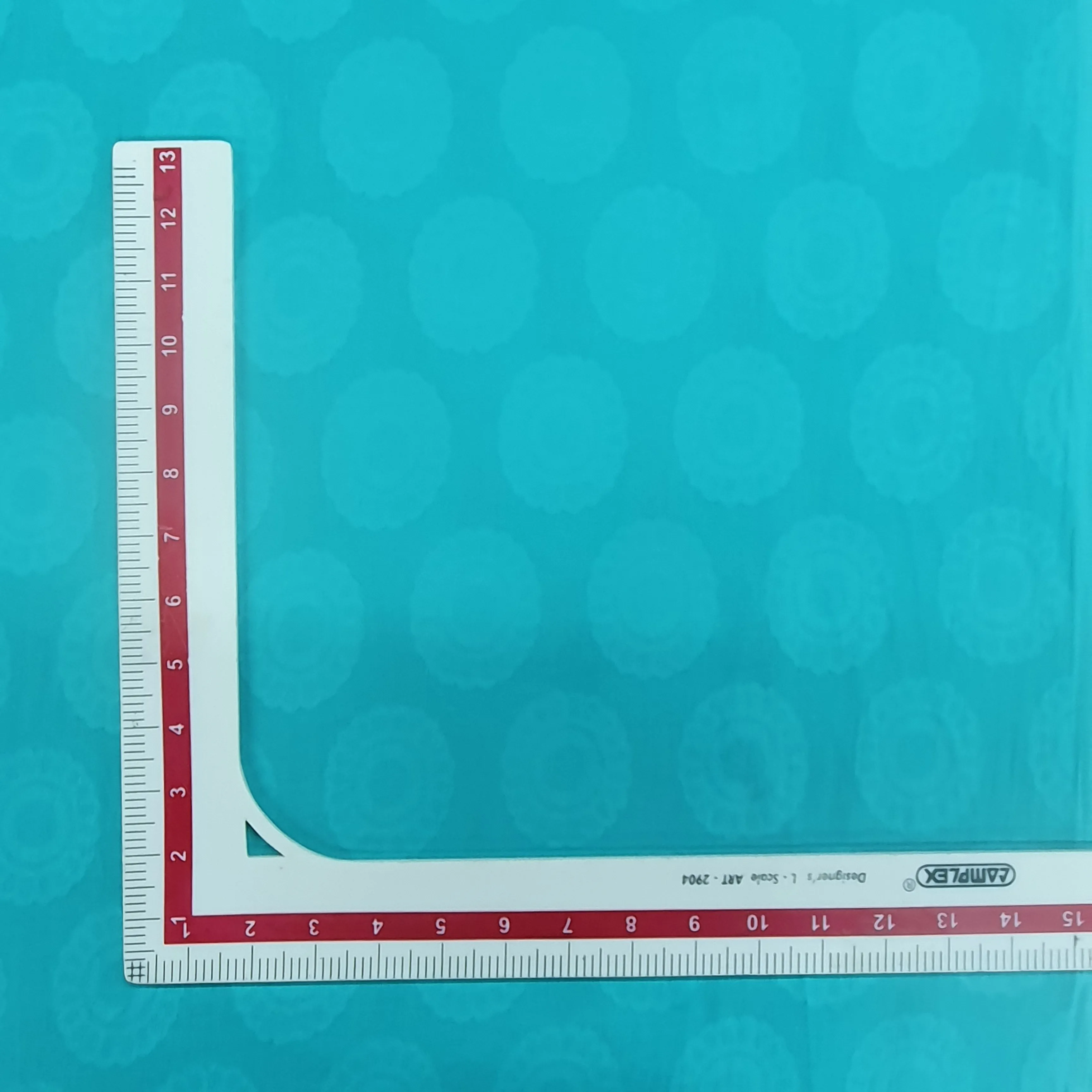 Aqua Blue Solid Jacquard Cotton Fabric, Plain Weave 48 Inches