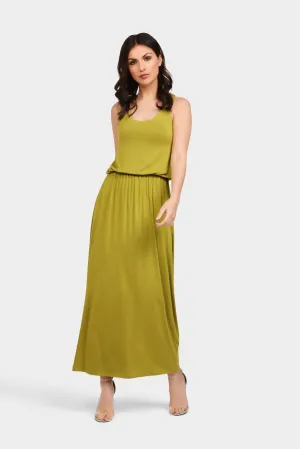 Avocado Racer Back Maxi Dress