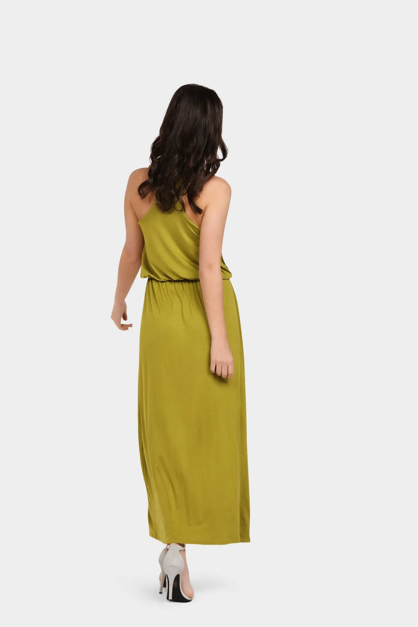 Avocado Racer Back Maxi Dress
