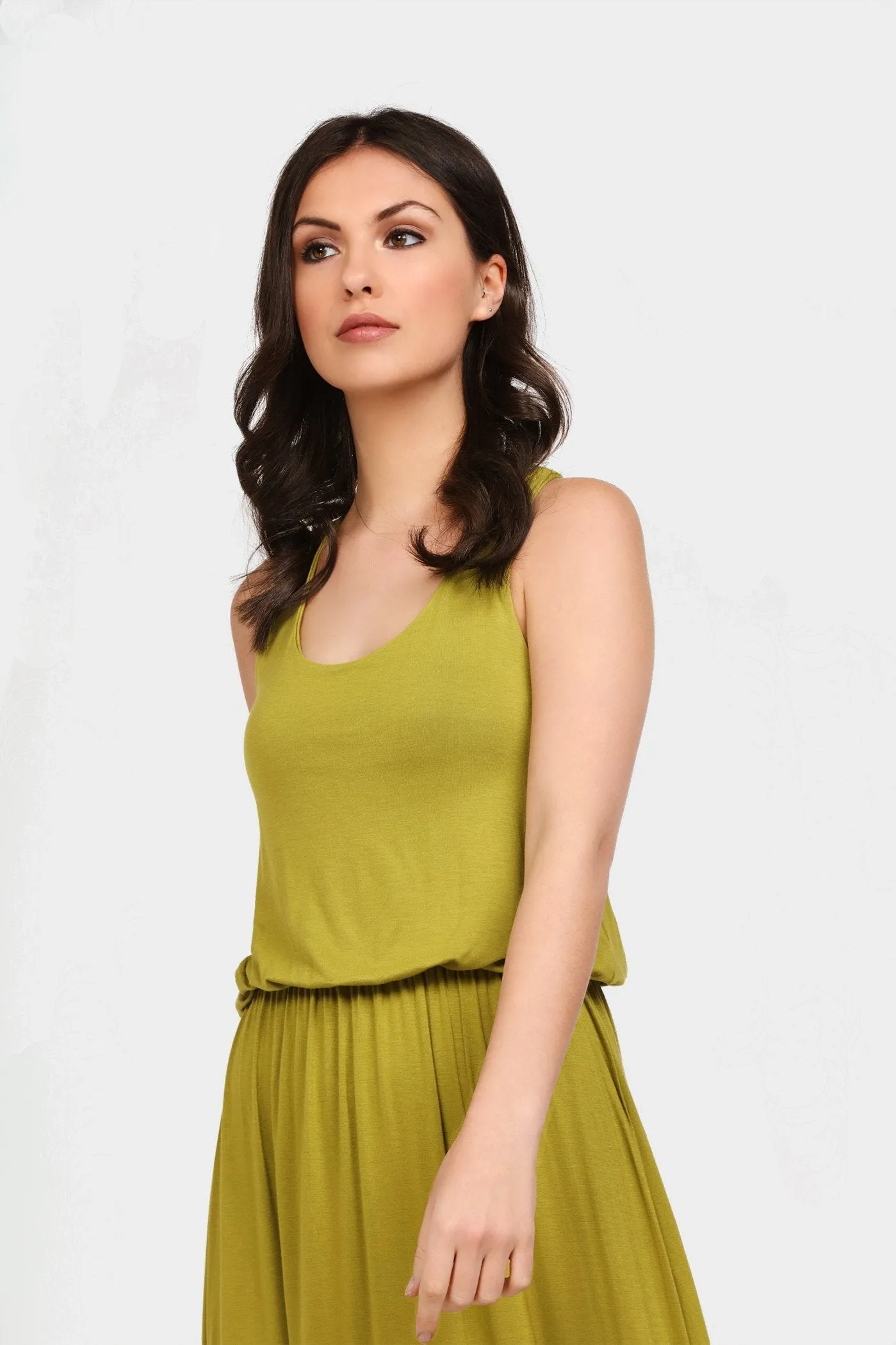 Avocado Racer Back Maxi Dress