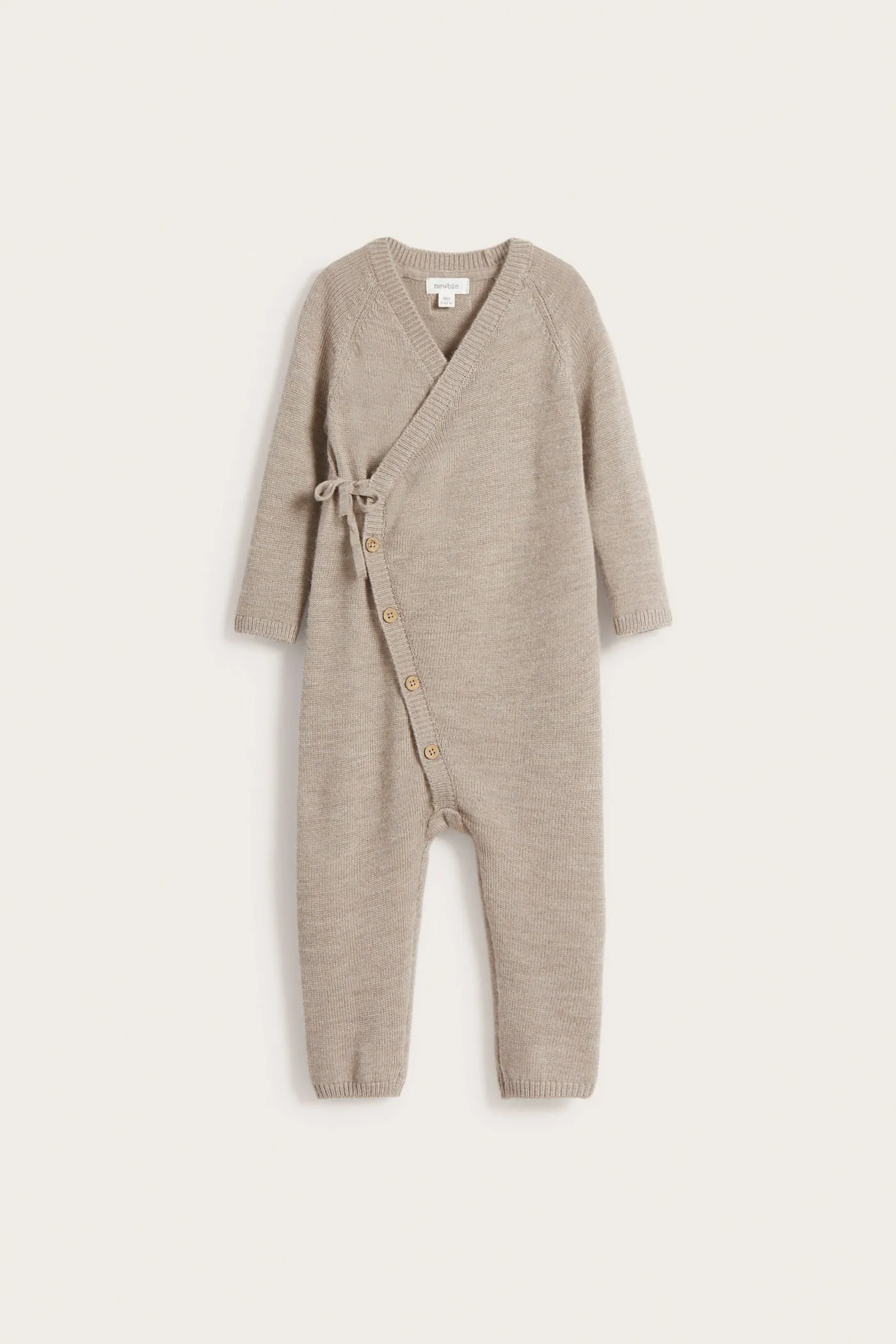 Baby beige wrap coverall
