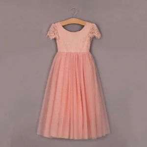 Baby Bohemian Flutter Dress - Salmon Lace