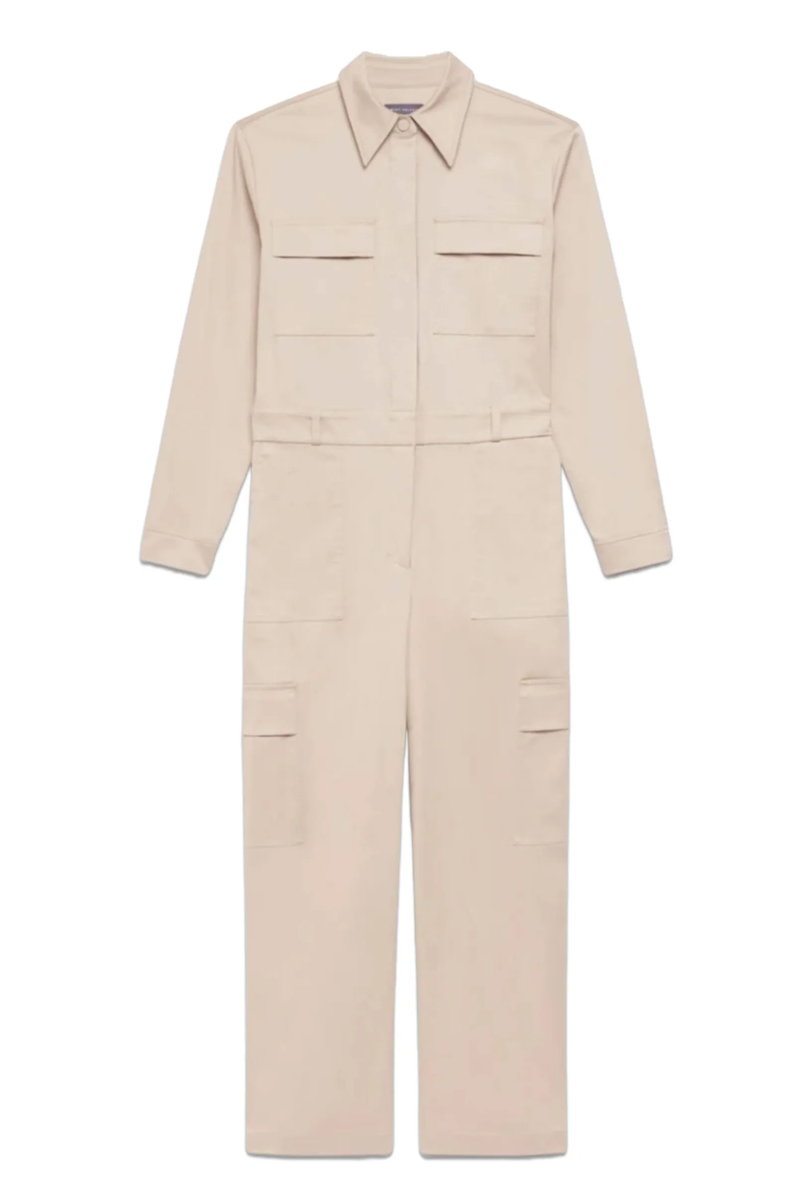 Beige Utility Jumpsuit