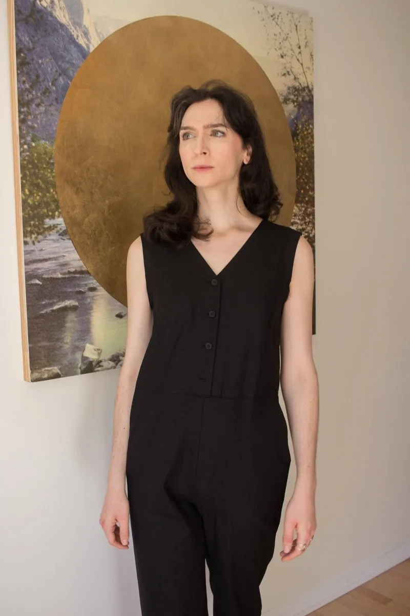 Birds of North America Myna Jumpsuit (Black)