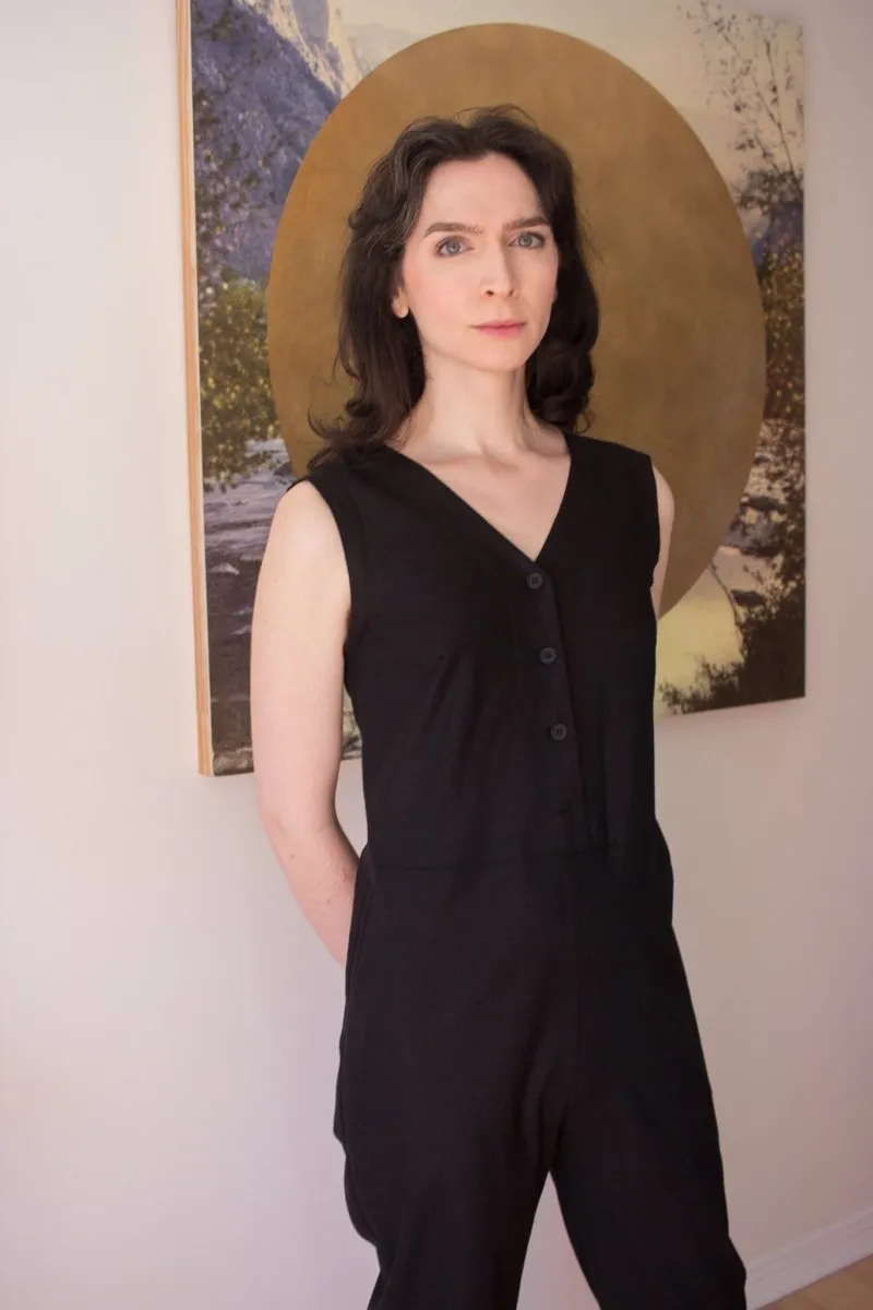 Birds of North America Myna Jumpsuit (Black)