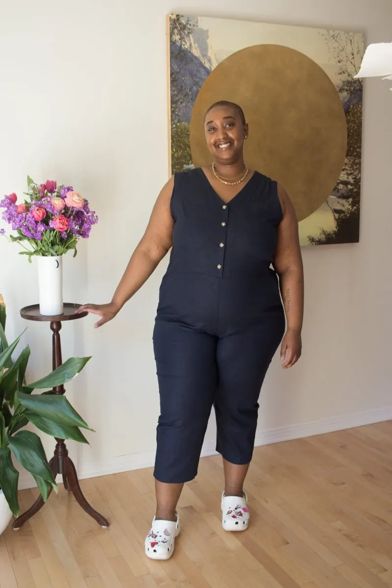 Birds of North America Myna Jumpsuit (Navy)