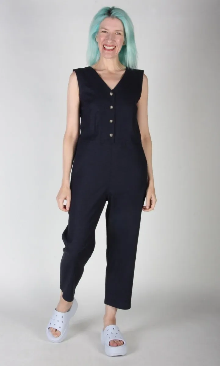 Birds of North America Myna Jumpsuit (Navy)