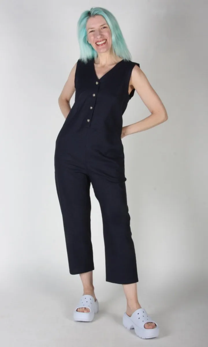 Birds of North America Myna Jumpsuit (Navy)
