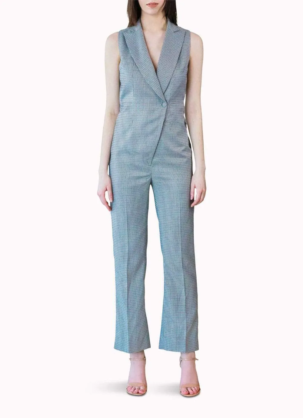 Black & White Houndstooth Jumpsuit