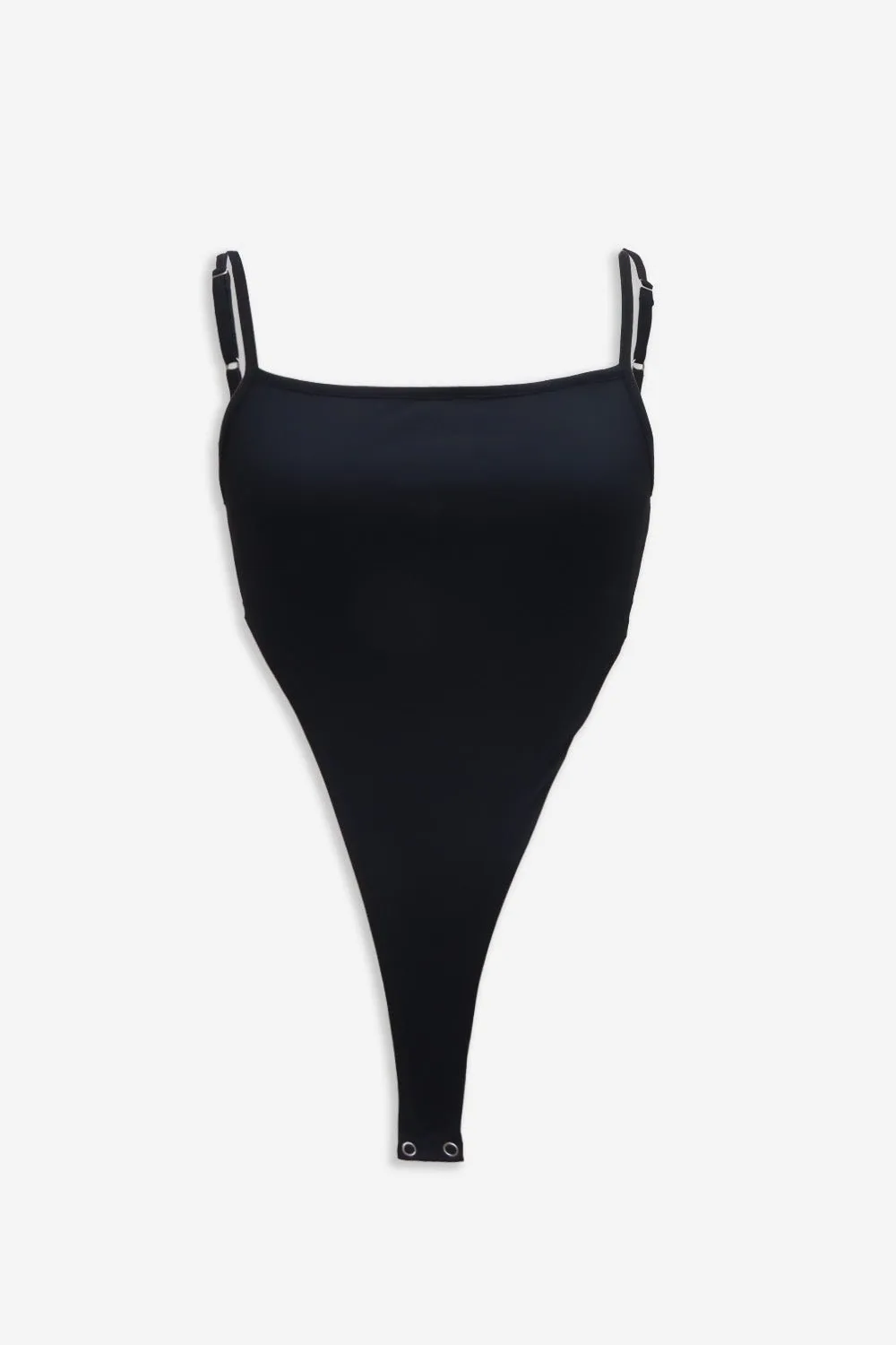 Black Extra Deep Strap Bodysuit