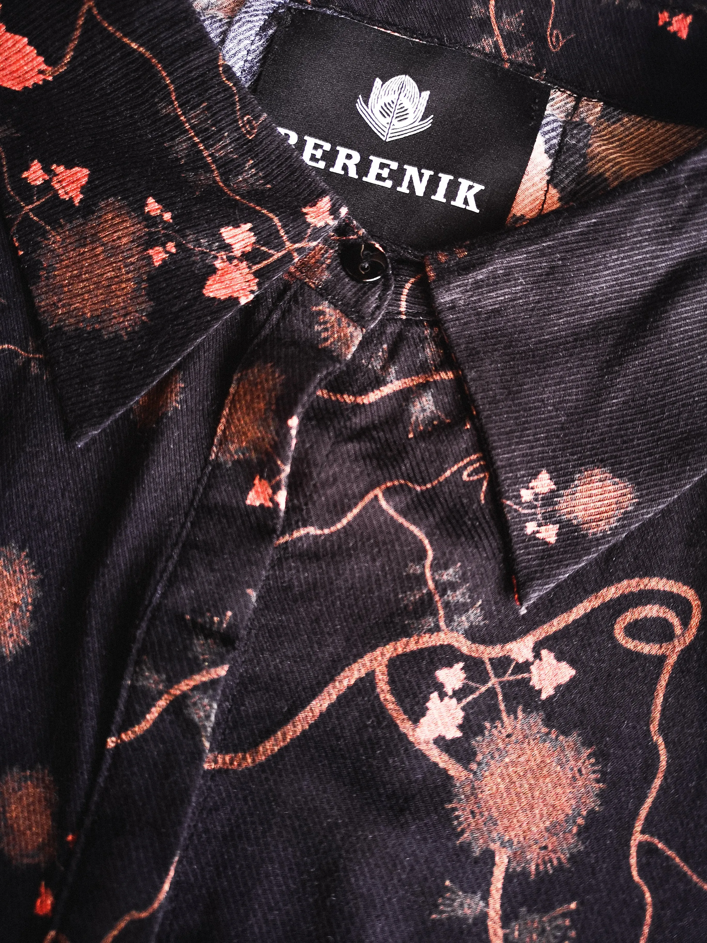 BLOUSE SHORT SLEEVELESS - RAYON print black/rust