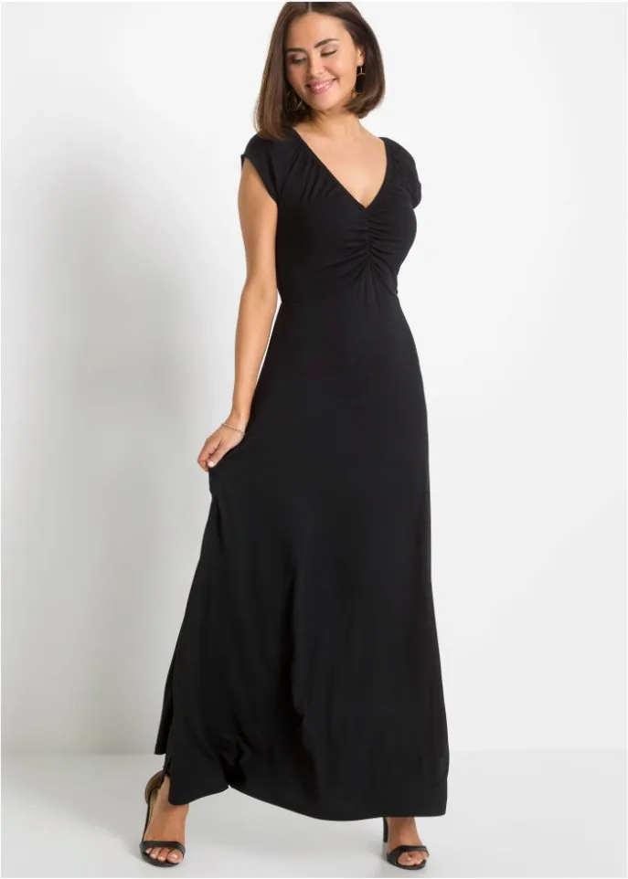 Bodyflirt ruffle maxi dress, black