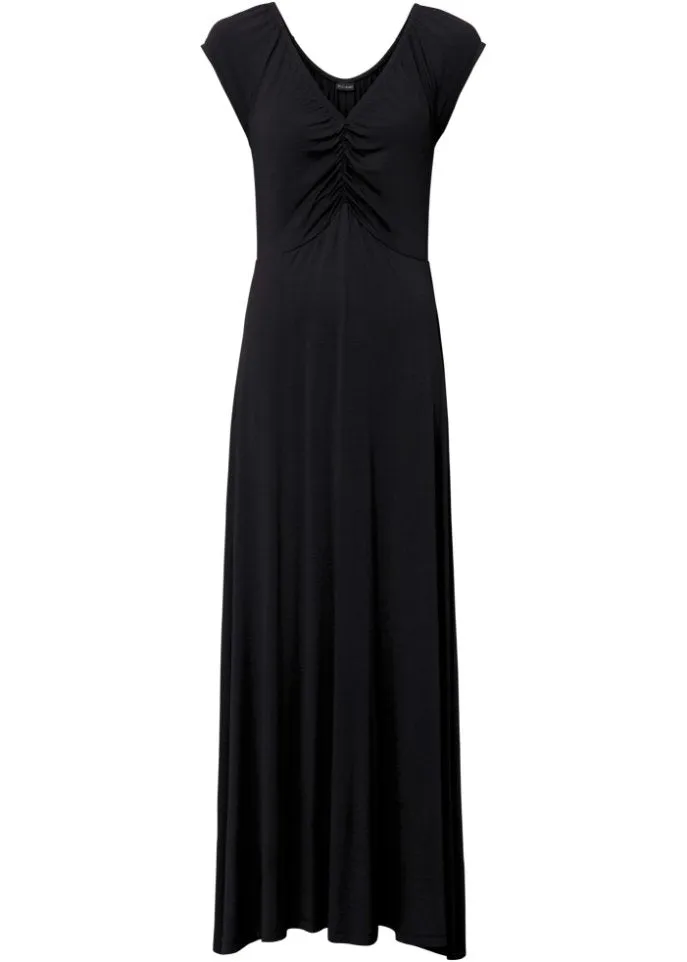Bodyflirt ruffle maxi dress, black