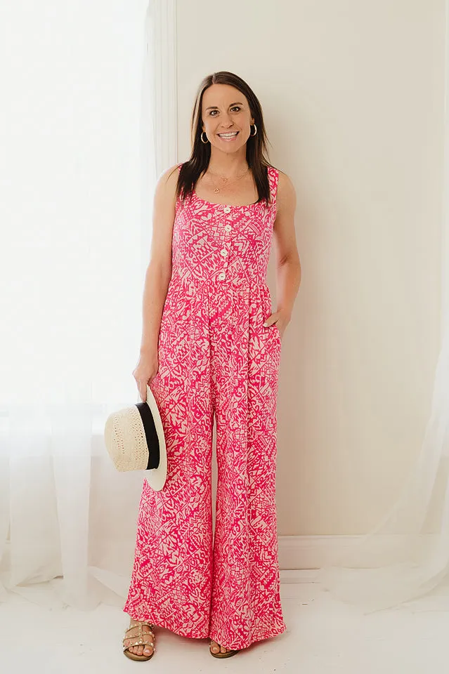 Boho Print Jumpsuit