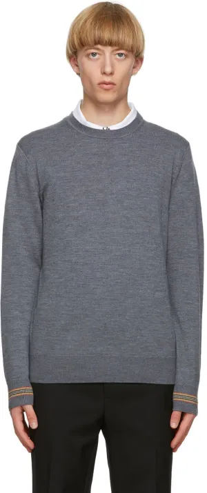 Burberry Grey Merino Icon Stripe Paradise Sweater