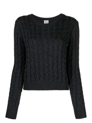 Cable-knit jumper