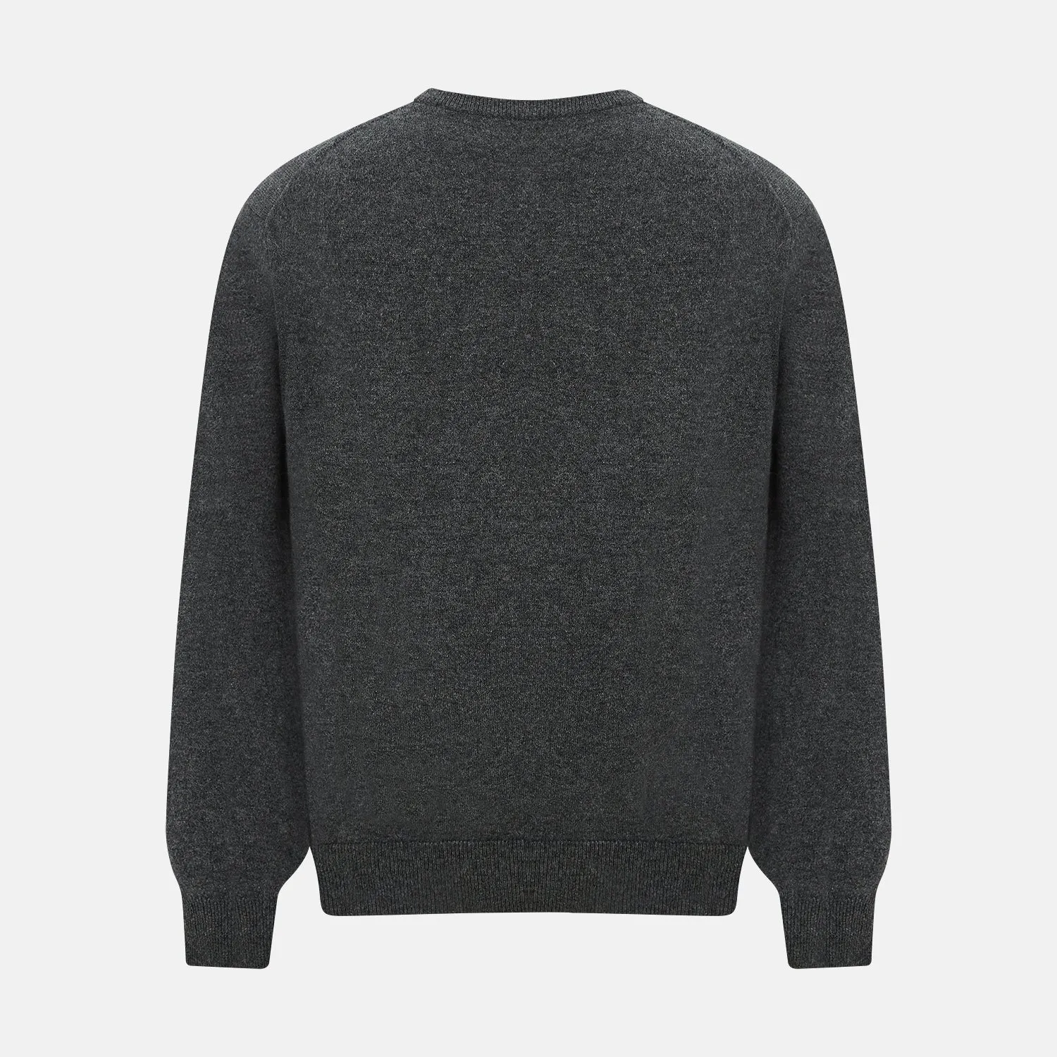 Charcoal Grey Cashmere Round Neck Jumper