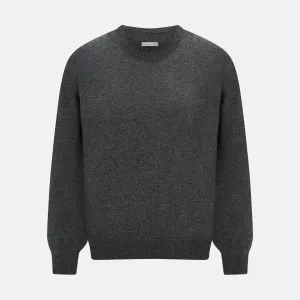 Charcoal Grey Cashmere Round Neck Jumper