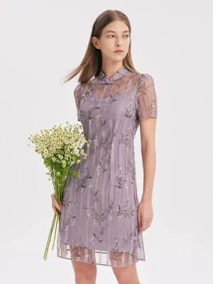 Cheongsam Double-Layer Dress
