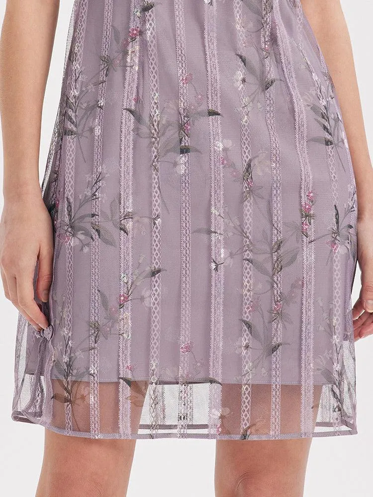 Cheongsam Double-Layer Dress