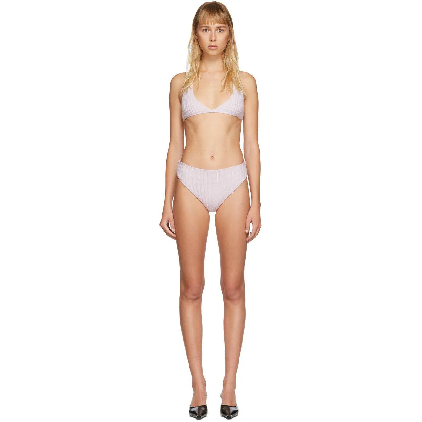 Christina Seewald SSENSE Exclusive Purple Cashmere Lingerie Set