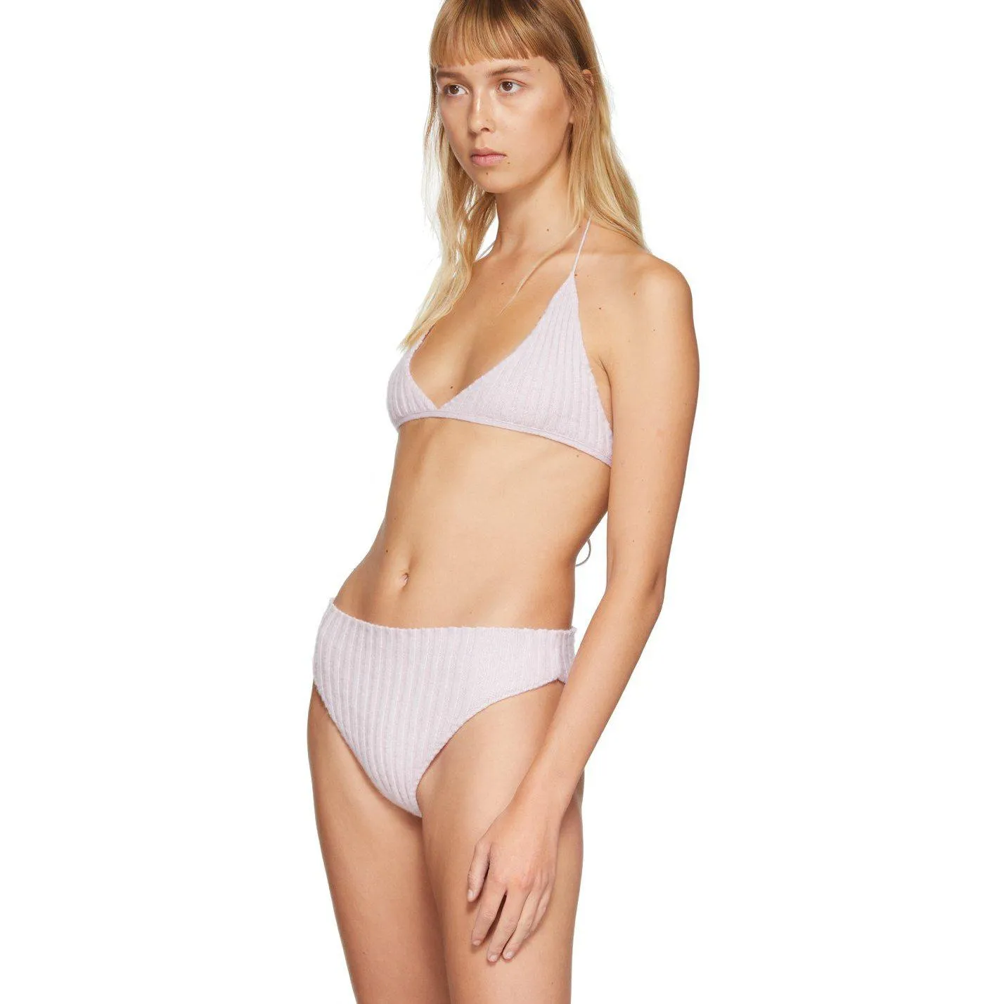 Christina Seewald SSENSE Exclusive Purple Cashmere Lingerie Set