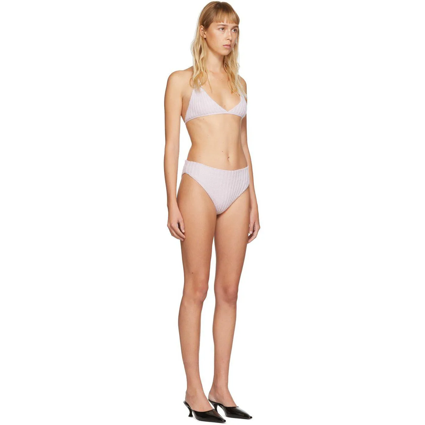 Christina Seewald SSENSE Exclusive Purple Cashmere Lingerie Set
