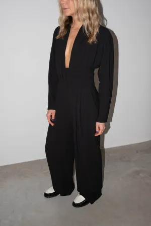 CINNIE DEEP NECKLINE JUMPSUIT