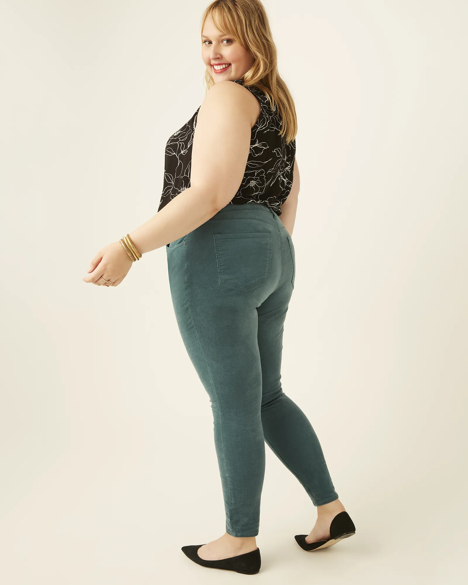 Claire Corduroy Pants | Teal