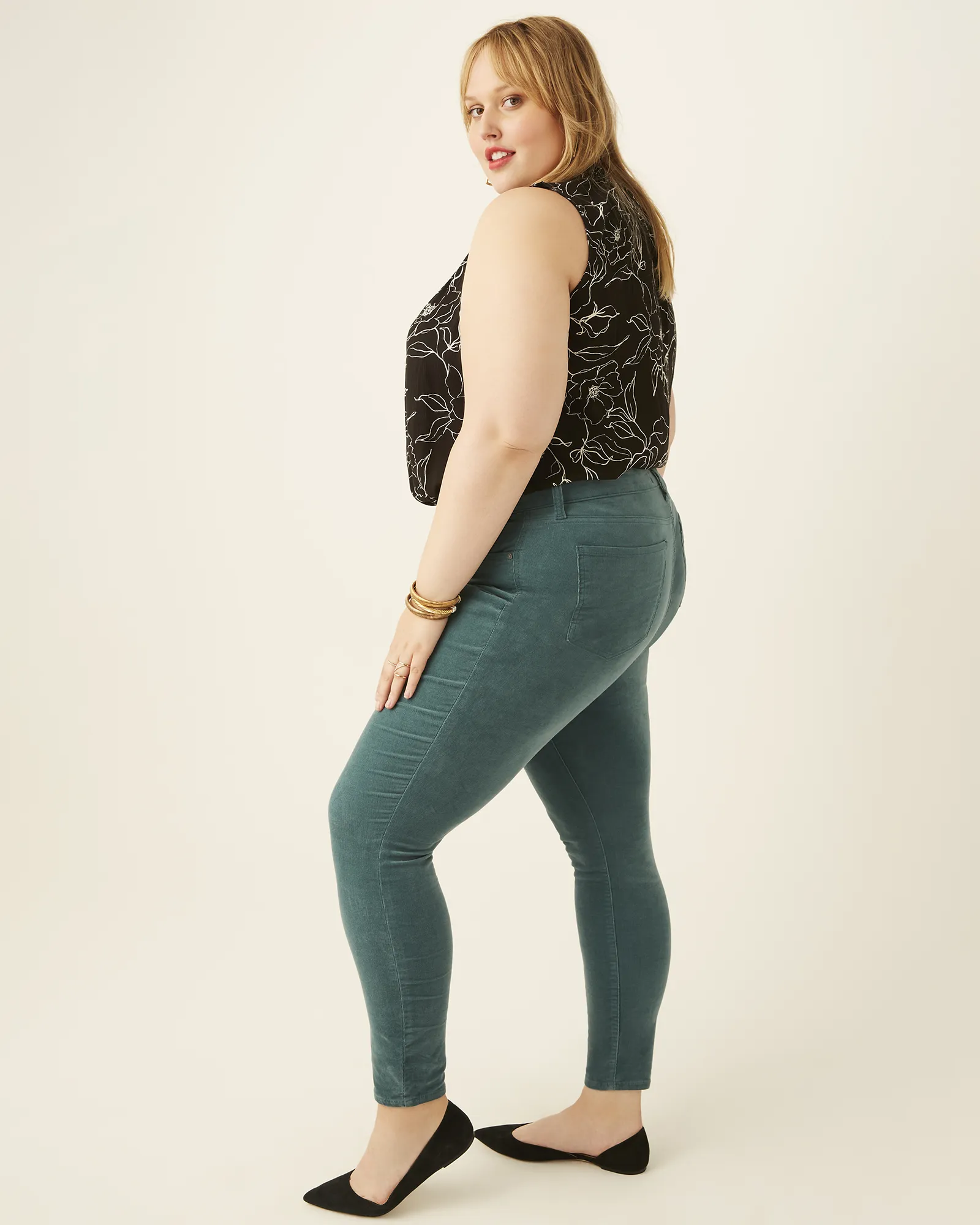 Claire Corduroy Pants | Teal