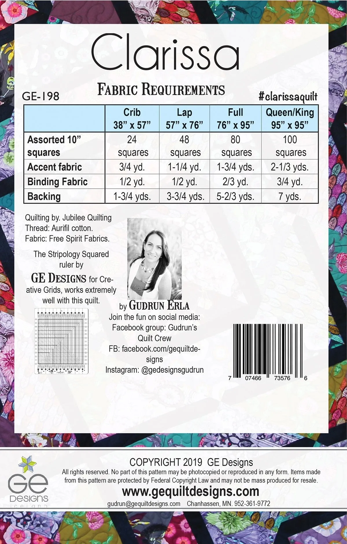 Clarissa Quilt Pattern