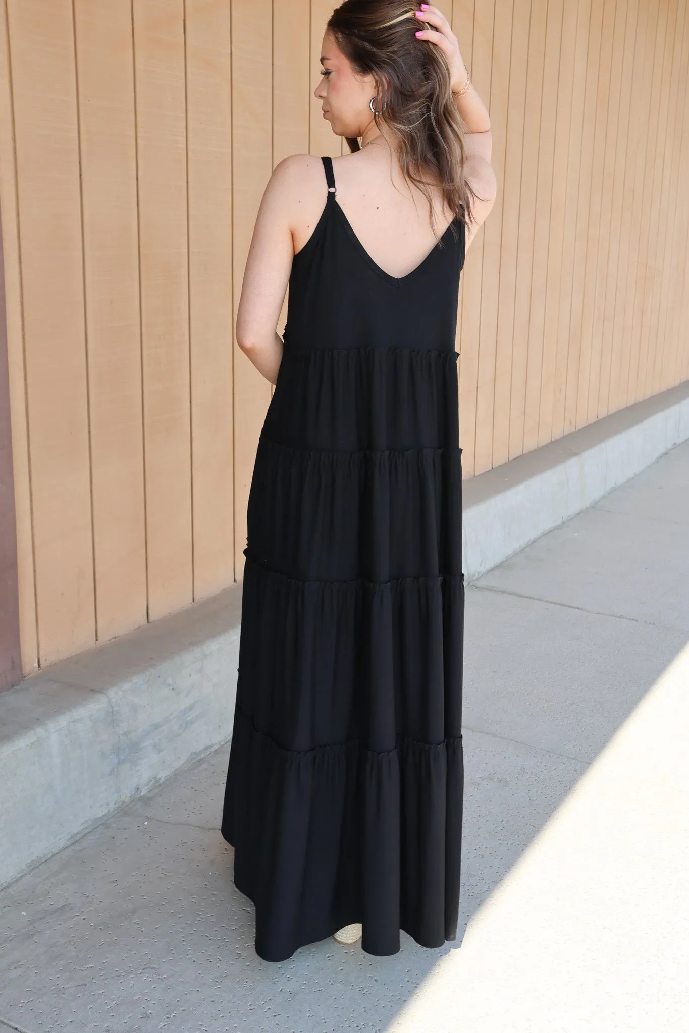 Coastal Views Maxi Dress In Black