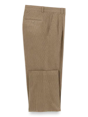 Corduroy Pleated Pants - Taupe
