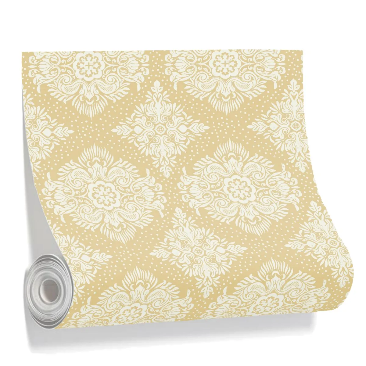 Damask Revival-Mustard - Wall Covering - Traditional ProTex