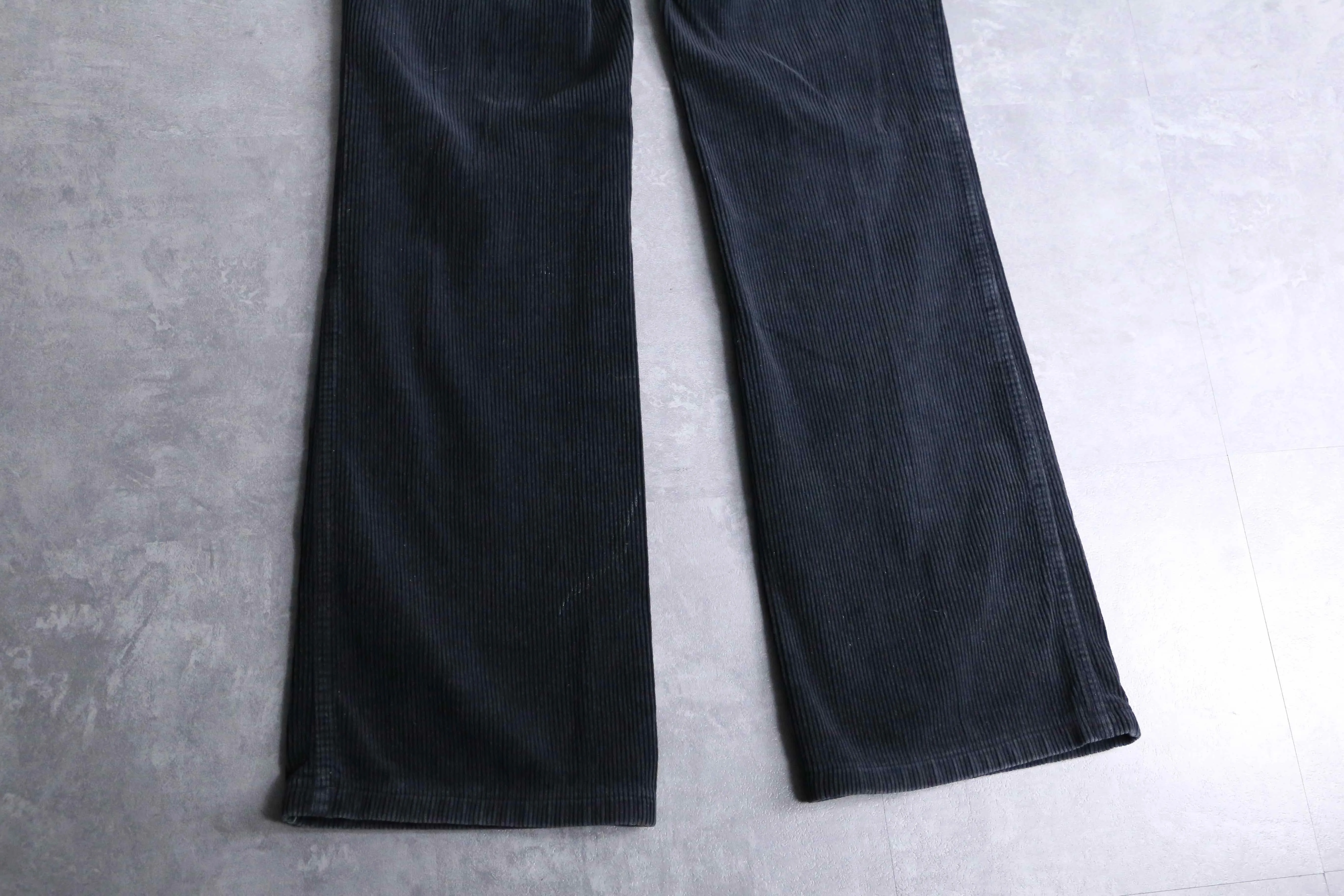 dark navy corduroy semi-flare pants