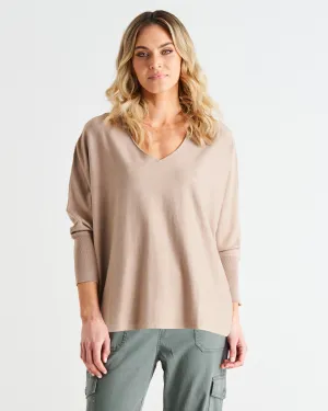 DESTINY KNIT JUMPER - LATTE