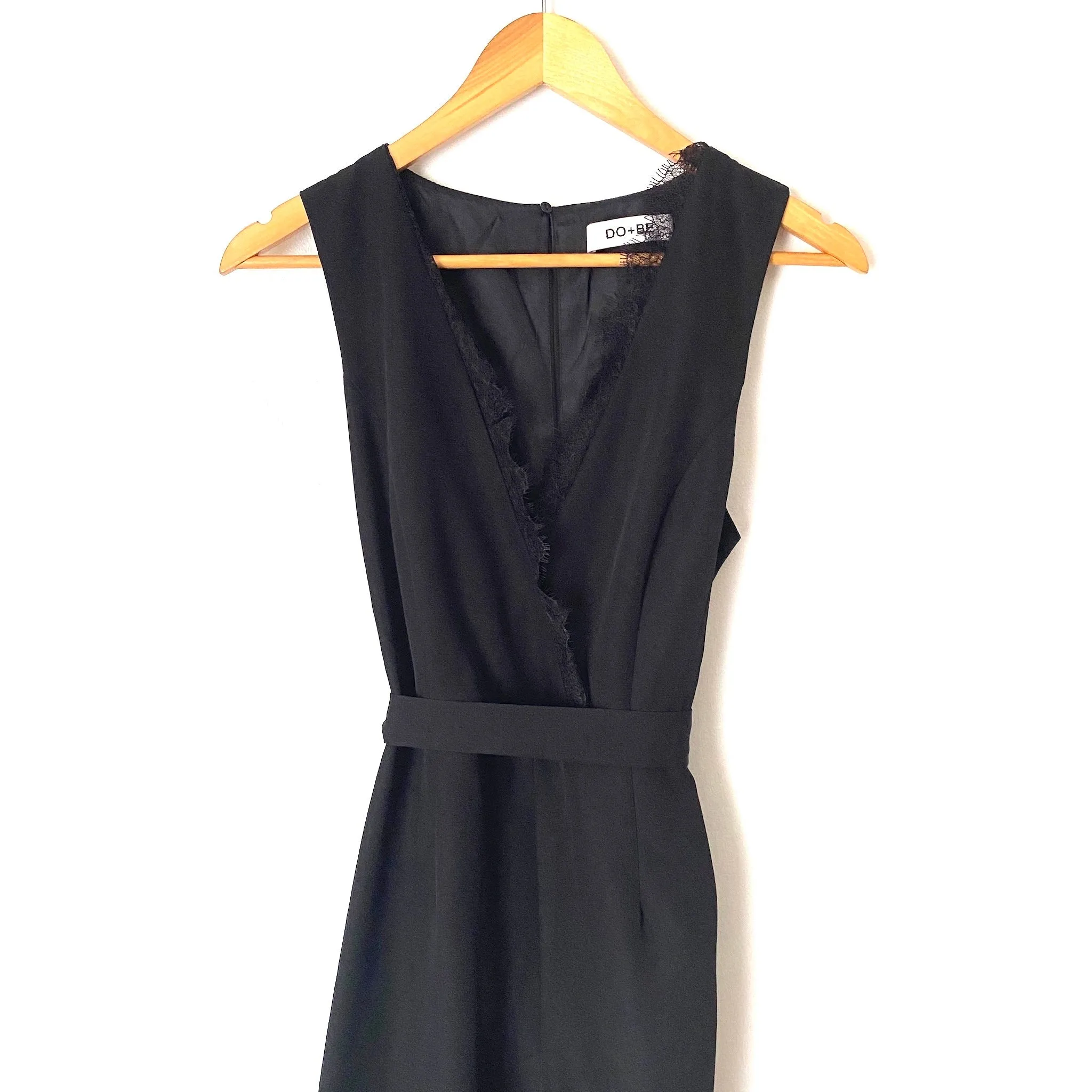 DO BE Black Lace Trim Jumpsuit- Size S