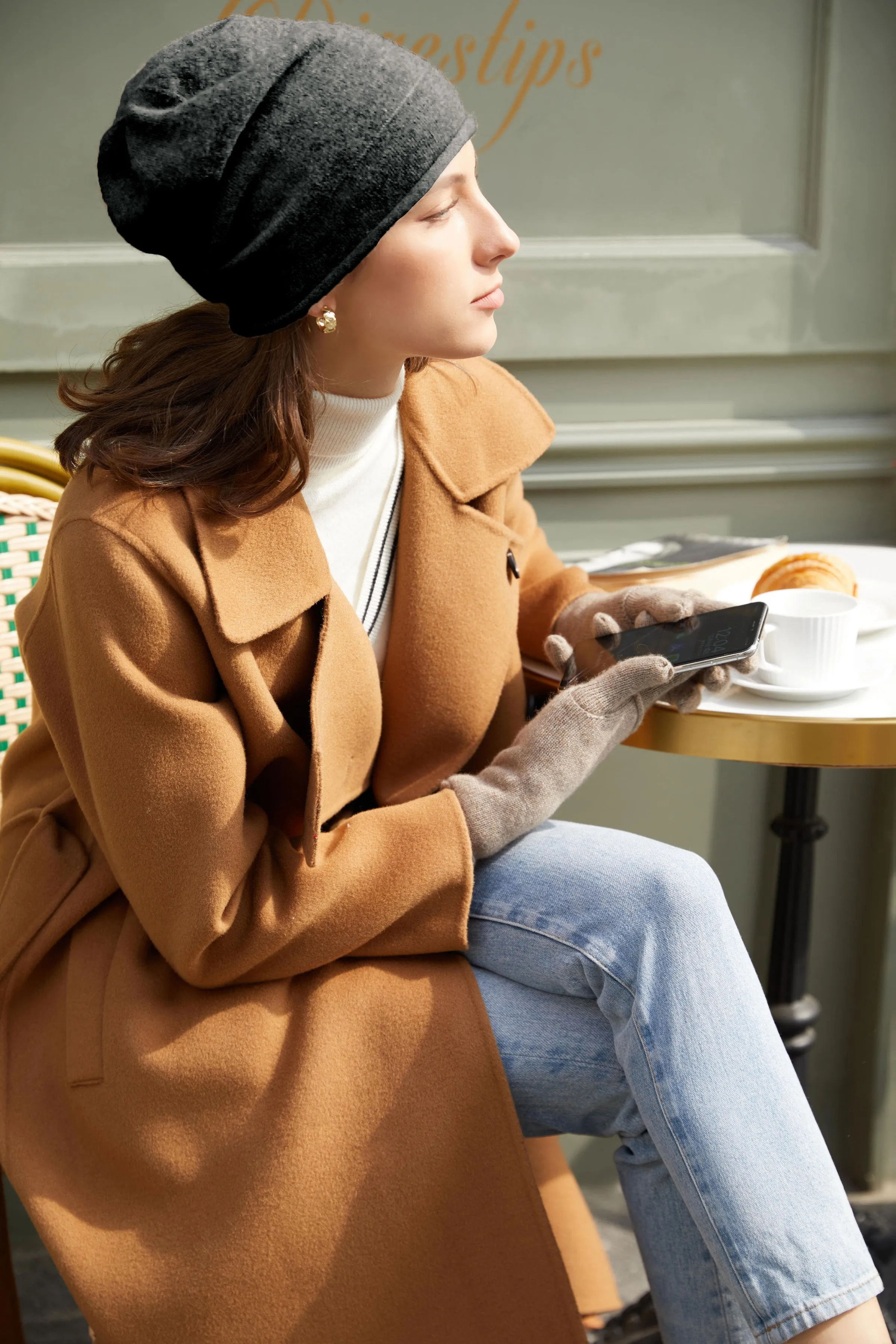 Double Layer Cashmere Hat