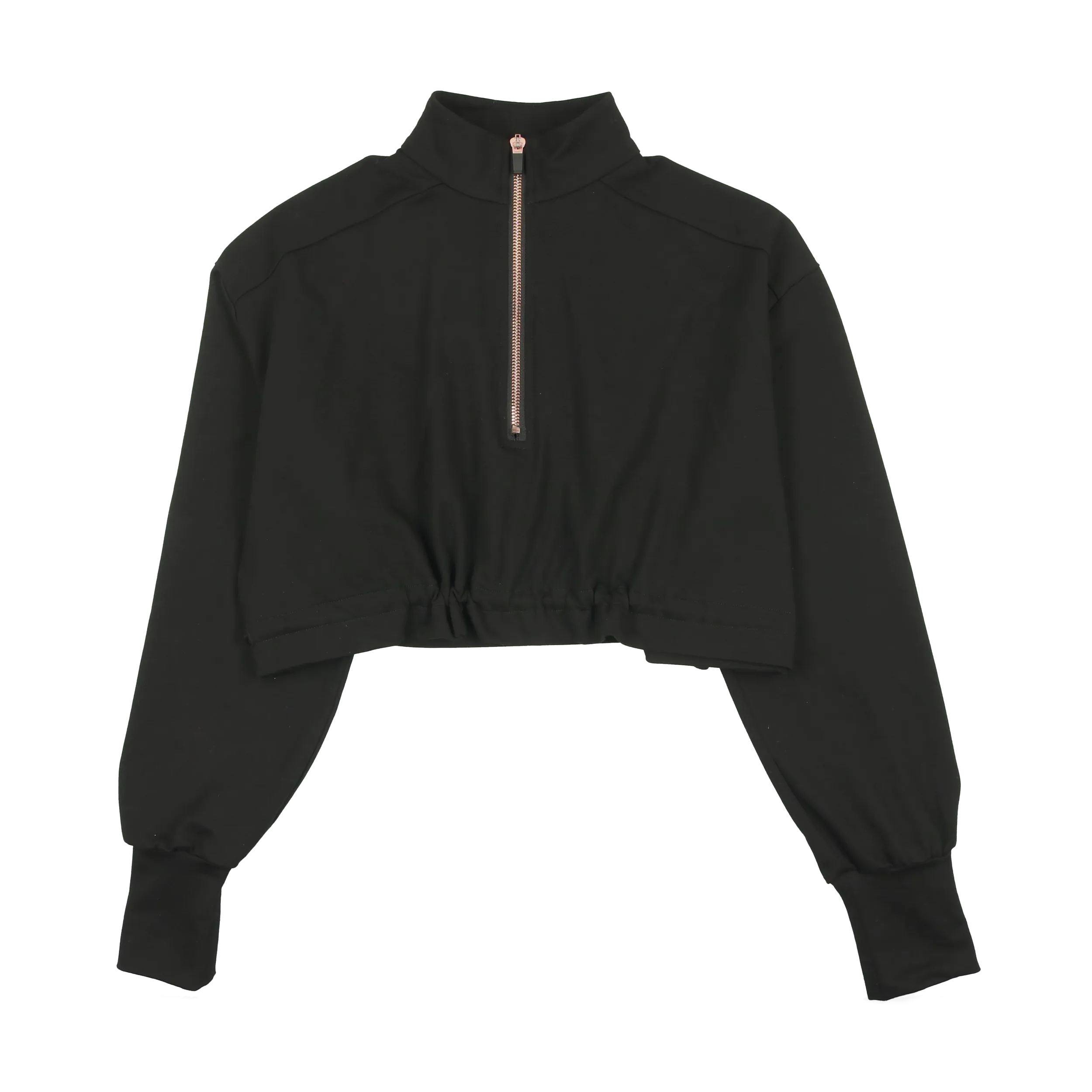 dress maxi sweat with cropped zippered sweat - black
