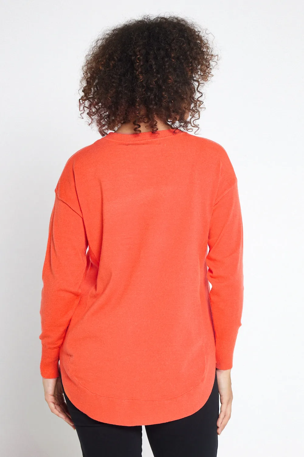 Ella Knit Jumper - Orange/Silver Star