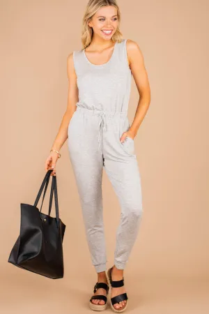 Feeling Closer To You Heather Gray Jumpsuit